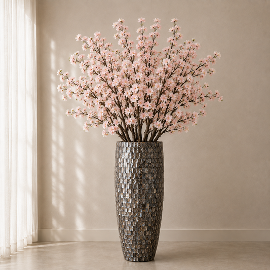 Handcrafted Shell Vase with Decorative Branches Included – Limited Edition