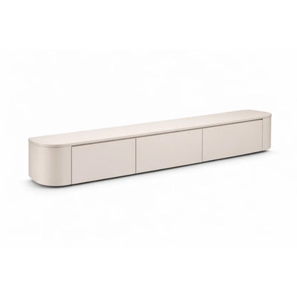 Japandi Curved TV Unit – Curved Side Design