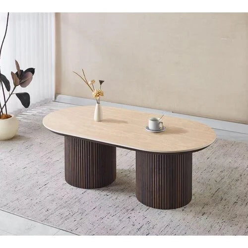 Kimberly Travertine Coffee Table – 130 cm