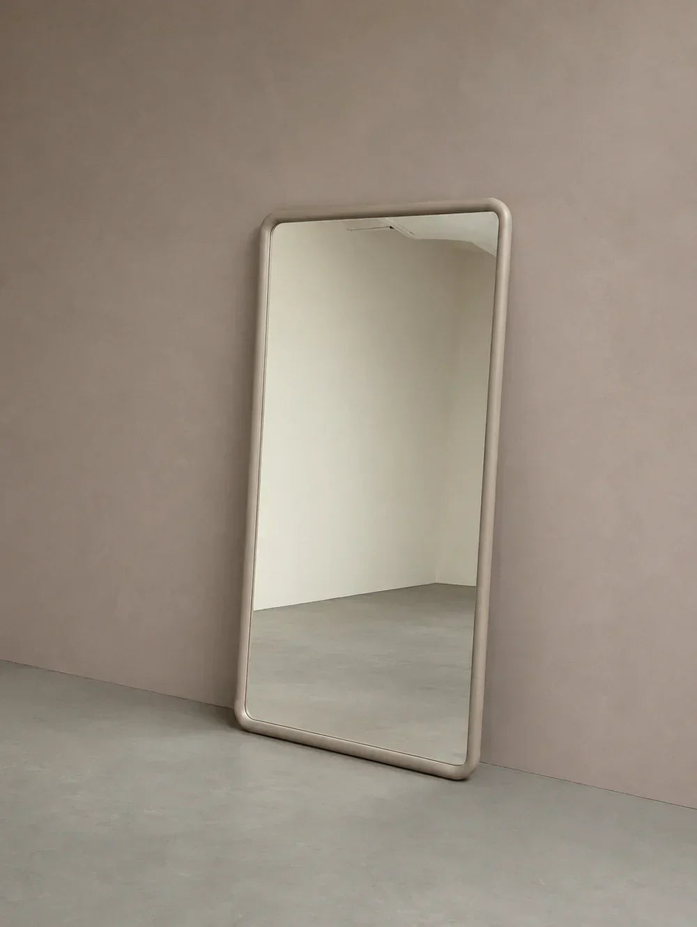 Mia Rectangular Full Length Mirror – Japandi Wood – Taupe – 200 x 100 cm