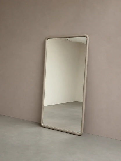 Mia Rectangular Full Length Mirror – Japandi Wood – Taupe – 200 x 100 cm