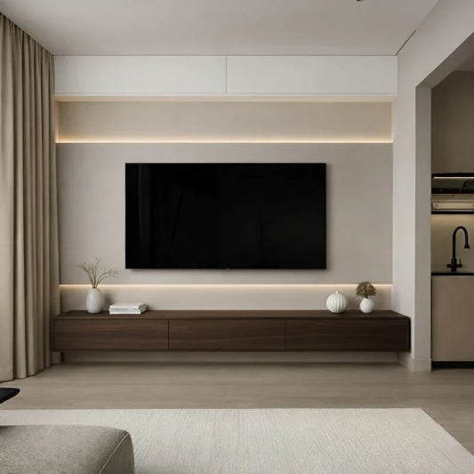 Japandi TV Unit – Square Design