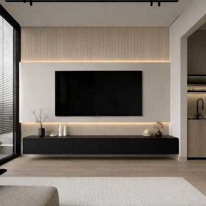 Japandi TV Unit – Square Design